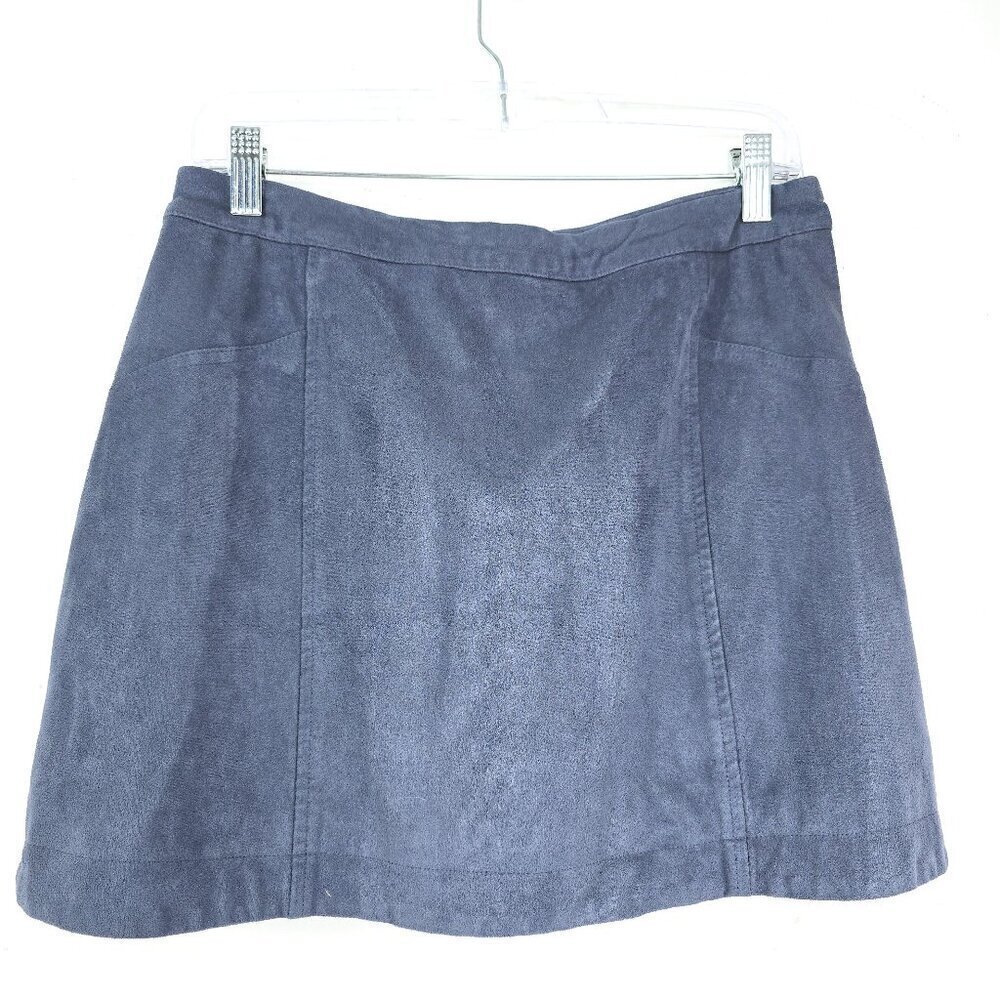 Vintage Abercrombie & Fitch Y2K 90s Periwinkle Blue Corduroy MIni A Line Skirt